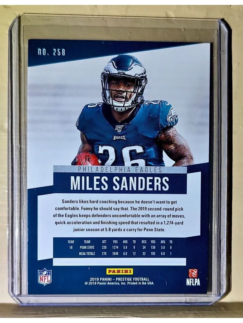 Miles Sanders 2019 Panini Prestige Xtra Points #258 NFL Rookie Card Eagles